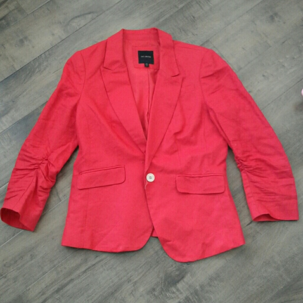 Ann Taylor Red Tailored Blazer - Women's Jacket